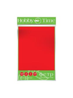 Фетр 4мм, 530 Г/М.Кв.,Ф. А4, 19.5Х28.8См, 2 Листа Красный 2-156/01