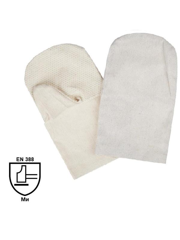 Рукавицы хб с наладонником ПВХ (пл.240 гр/м2) 10 пар/уп