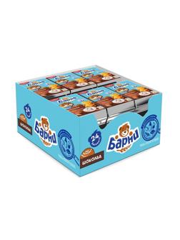 Пирожное бисквитное Медвеженок Барни с шоколадной начинкой, 24шт