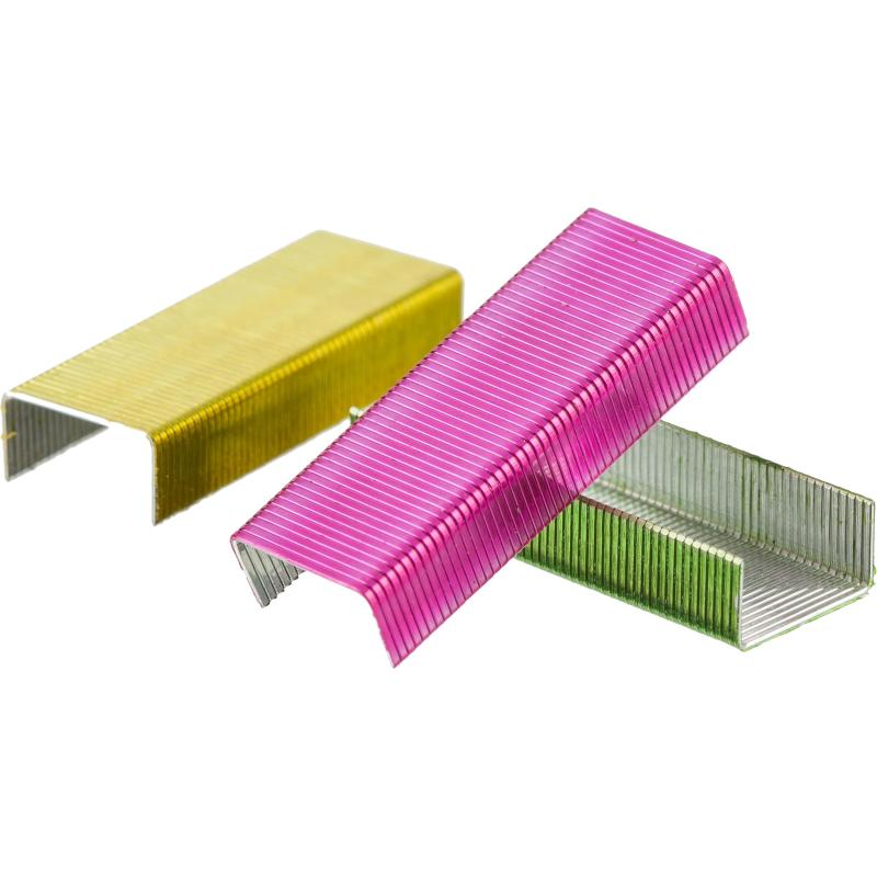 Скобы для степлера №10 Maped цветные,оцинкованные,800 шт/уп,европодв,324706