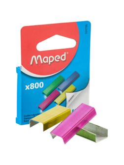 Скобы для степлера №10 Maped цветные,оцинкованные,800 шт/уп,европодв,324706