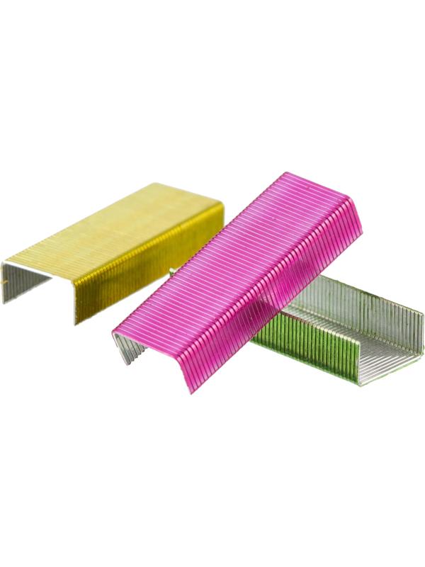 Скобы для степлера №10 Maped цветные,оцинкованные,800 шт/уп,европодв,324706