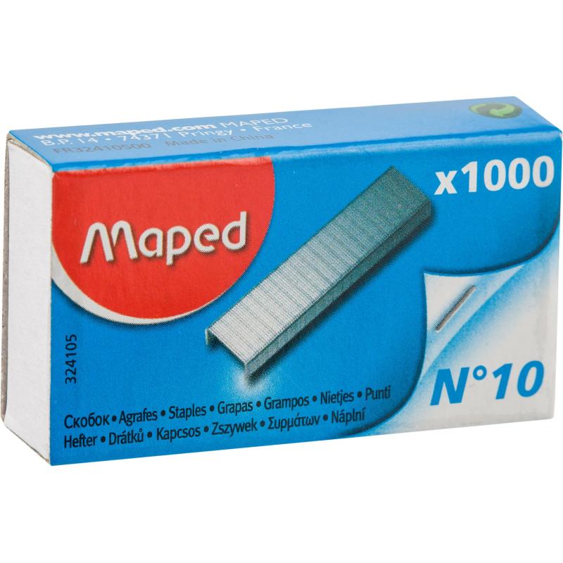 Скобы для степлера №10 Maped оцинкованные 1000 шт./уп,324105