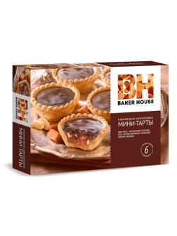 Пирожное Мини-тарты Baker House с карамельно-арахисовой начинкой, 240г