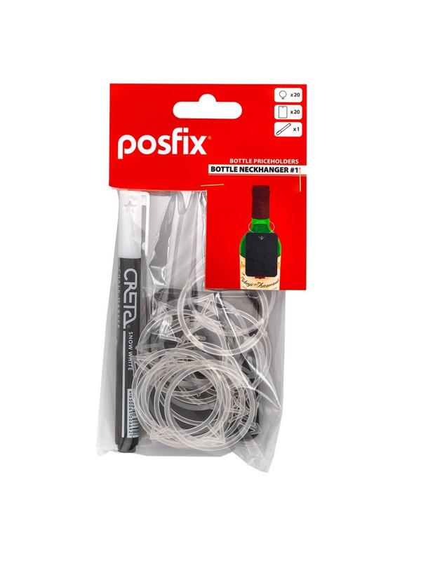 Ценникодержатель на бутылку с меловой  таблич А8(20шт/уп),маркер(202406)