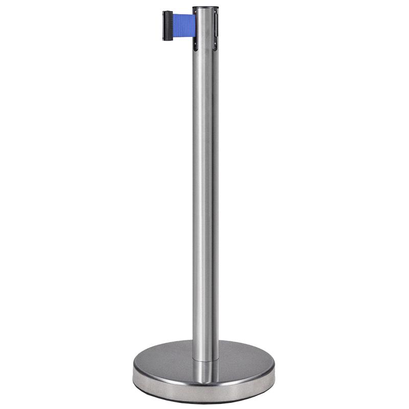 Столбик ограждения TEH_BSLN-226323 шлиф стойка с вытяж. лентой L-3 м синий