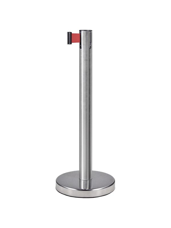 Столбик ограждения TEH_BSLN-226323 шлиф стойка с вытяж.лентой L-3 м красный