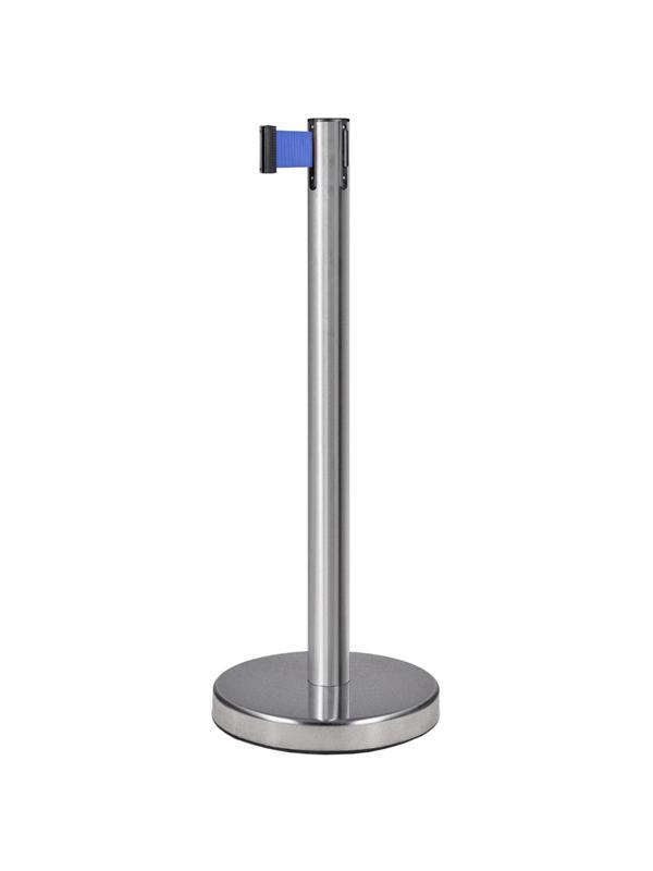 Столбик ограждения TEH_BSLN-226322 шлиф стойка с вытяж. лентой L-2 м синий