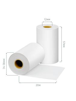 Ролики для касс Promega 57мм (дл20м,вт12,из т/б) 10шт/уп. 24уп/кор (487529)