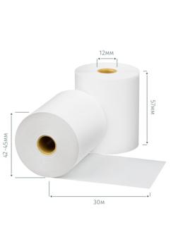 Ролики для касс Promega 57мм (дл30м,вт12,из т/б) 6шт/уп. 26 уп/кор (487531)