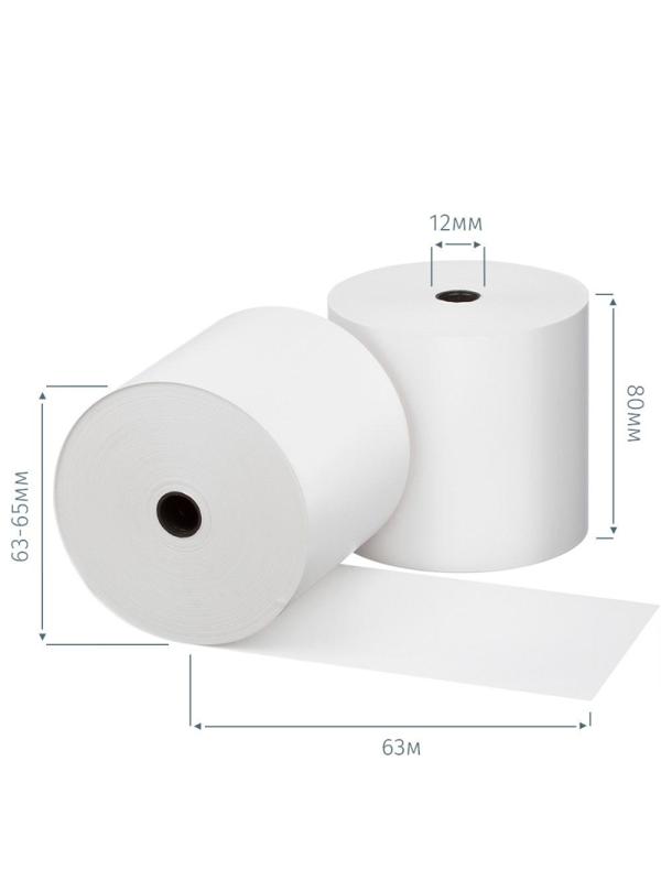 Ролики для касс 80х80х12 (63м) из т/б 8шт/уп ., 6уп/кор (858924)