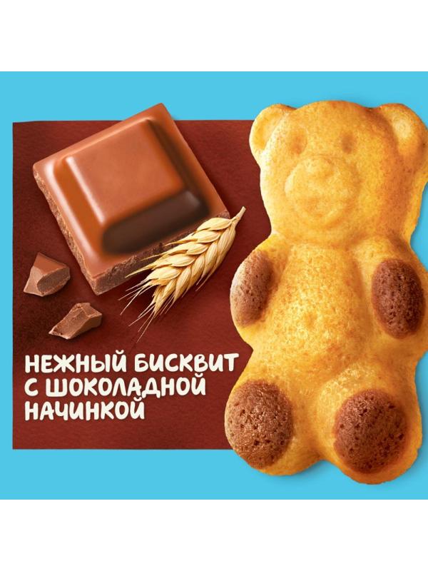 Пирожное Медвежонок Барни бисквитное с шоколадной начинкой,150г/уп