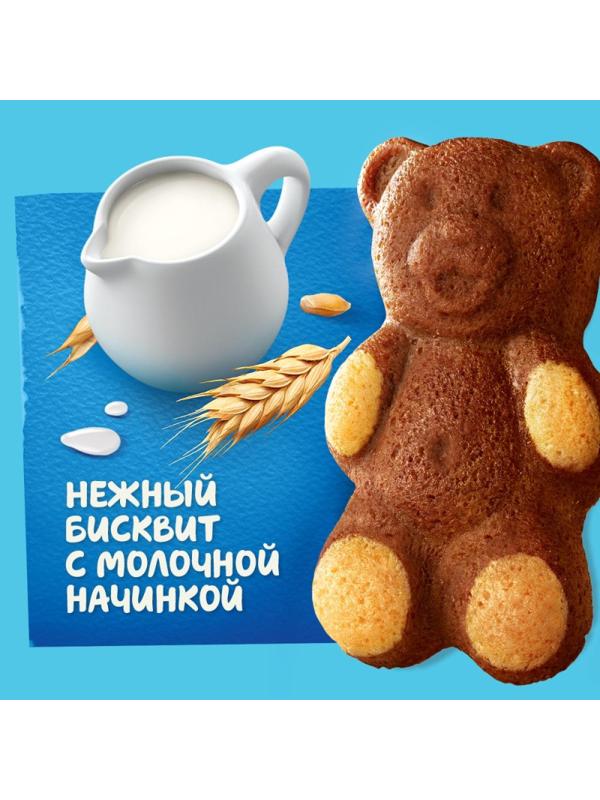 Пирожное Большевик Медвежонок Барни бисквитное с молочной начинкой, 150г