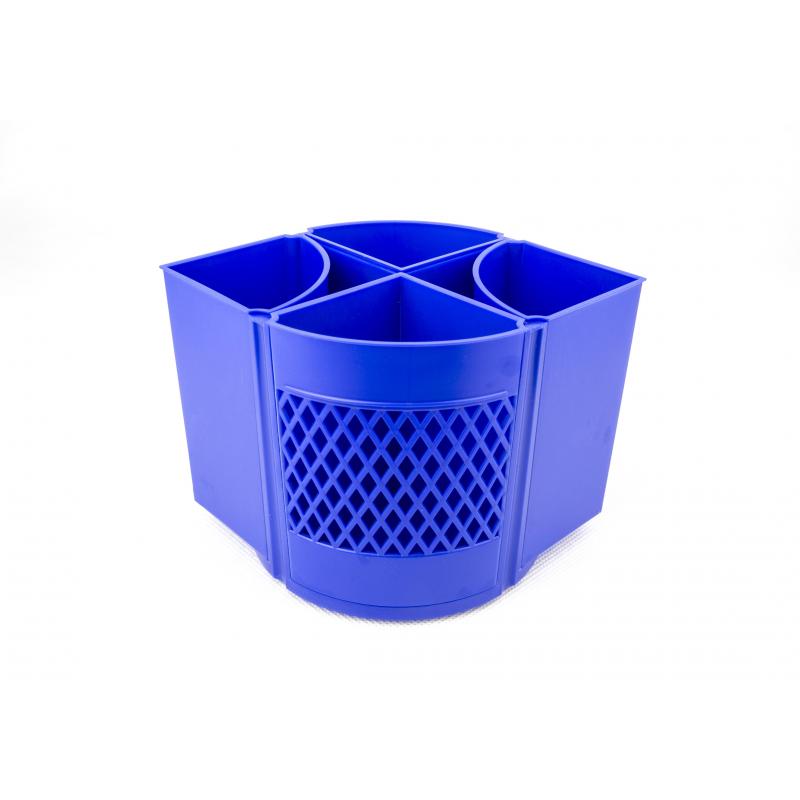 Набор настольный Attache Квартет 15 предметов синий 8 отделений вращающийся