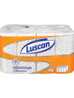 Полотенца бумажные LUSCAN 2-сл.,с тиснением, 8рул./уп