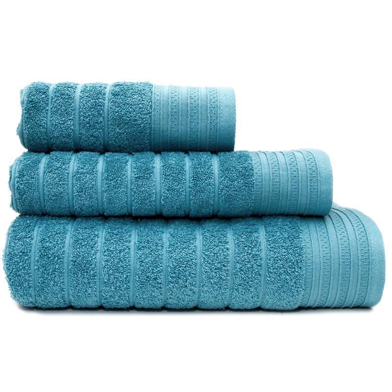 Набор полотенец махровых Страйп 30х60,50х90,70х130 Серо-Голуб