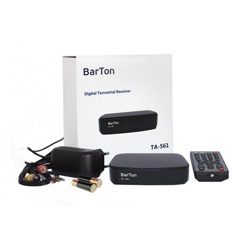 Приемник телевизионный BarTon TA-561, эфирный DVB-T2