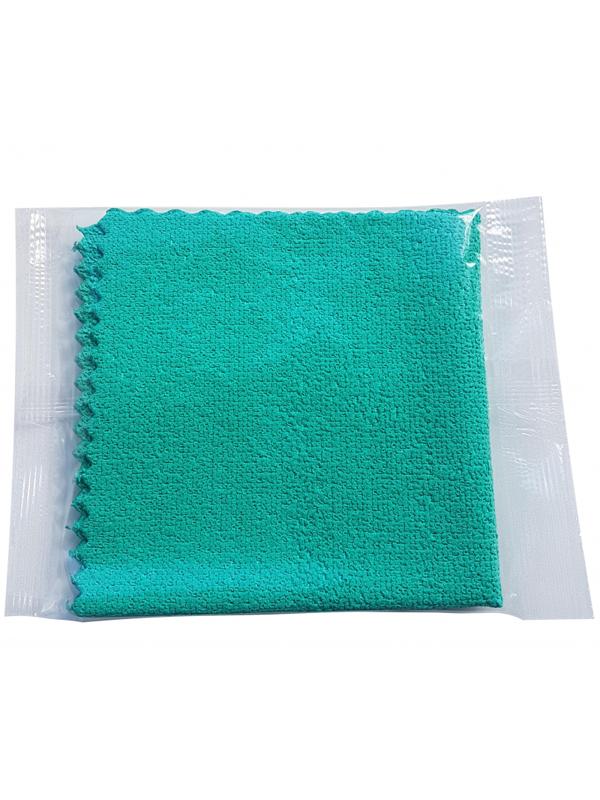 Салфетки хозяйственные микрофибра с ППУ покрытием 30х30см зелёная