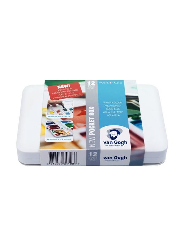 Краски акварельные Van Gogh 12цв кювета пластик.короб, 20808631