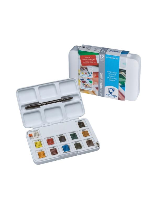Краски акварельные Van Gogh 12цв кювета пластик.короб, 20808631