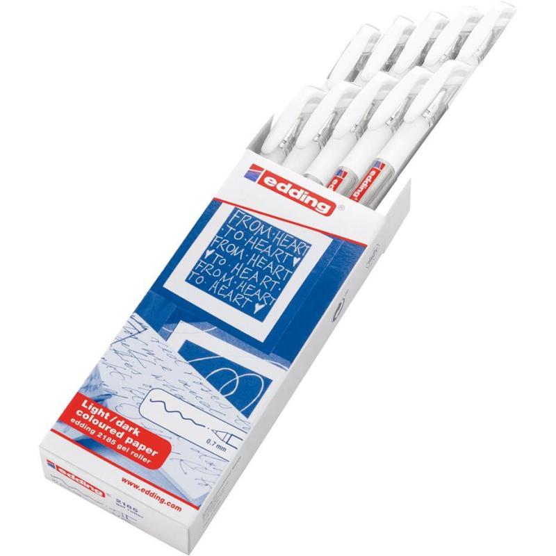 Ручка гелевая edding 2185/49, белая, 0,7 мм