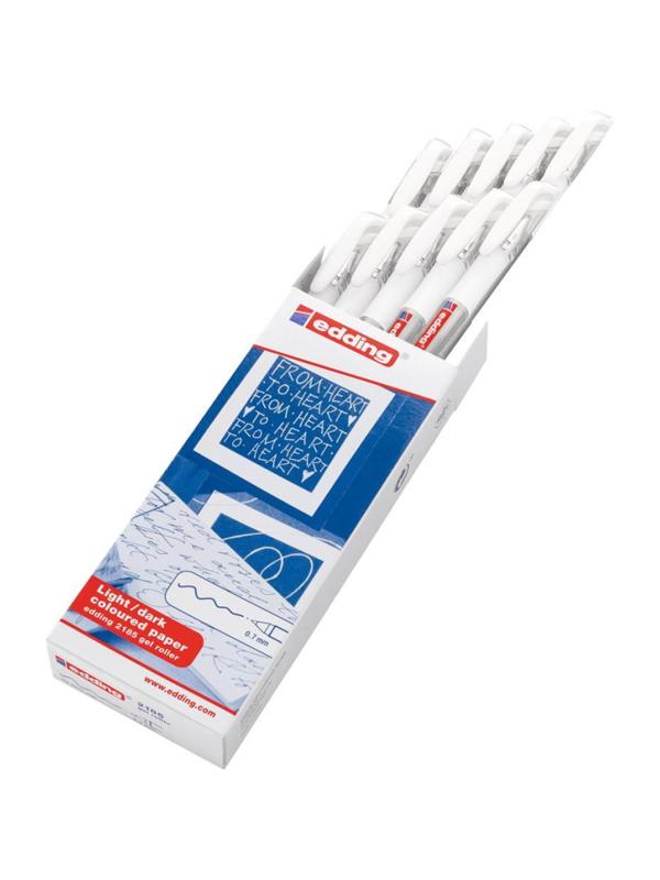 Ручка гелевая edding 2185/49, белая, 0,7 мм