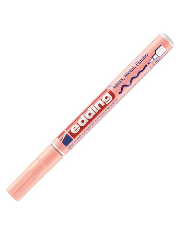 Маркер лаковый, глянец edding 751/138 CR, кругл нак, 1-2мм, пастел розовый