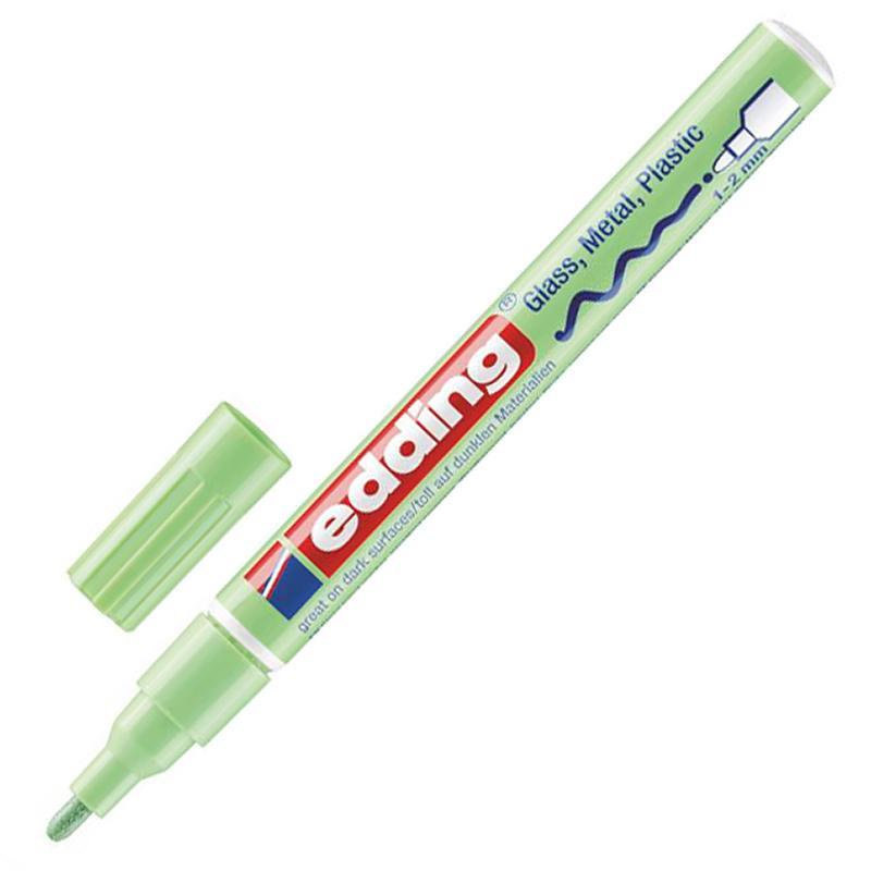 Маркер лаковый глянцевый edding 751/137 CR, кругл нак, 1-2мм, пастел зел