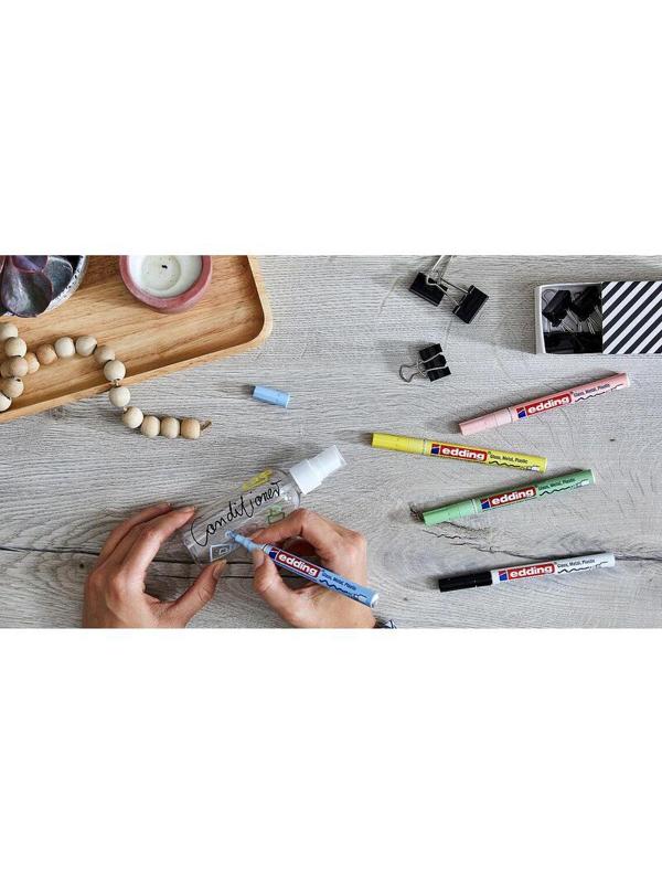 Маркер лаковый глянцевый edding 751/137 CR, кругл нак, 1-2мм, пастел зел