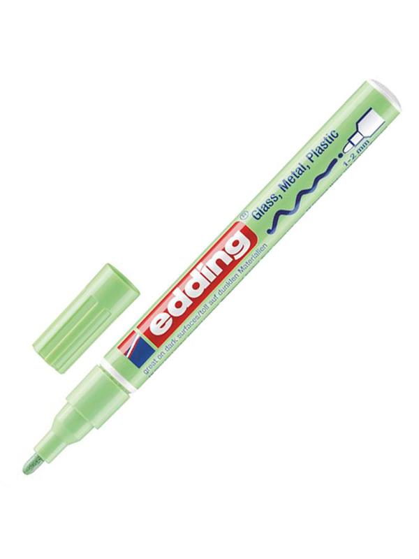 Маркер лаковый глянцевый edding 751/137 CR, кругл нак, 1-2мм, пастел зел