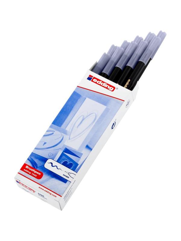 Ручка -кисть для бумаги Edding 1340/26, серебристый серый