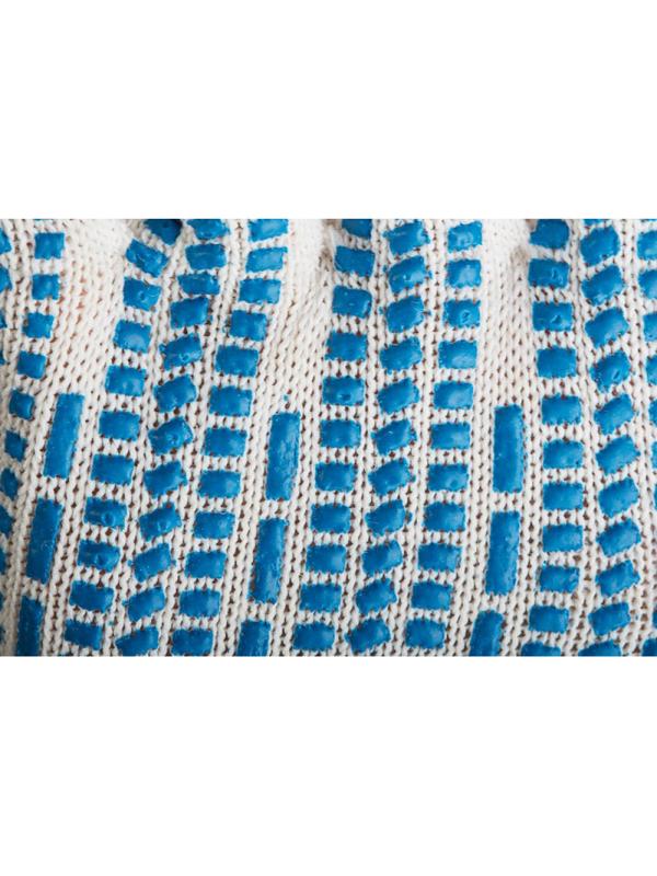 Перчатки защитные трикотажные ПВХ Протектор 4 нити 42г 10 класс 10 пар/уп Л