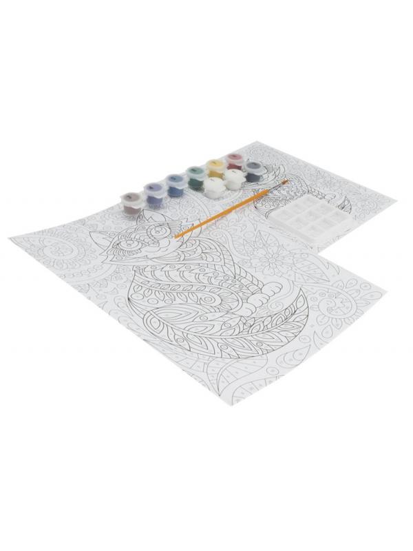 Картина по номерам Котик, Ркн-012