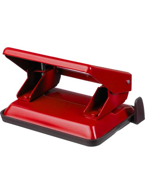 Дырокол SAX 408 30 листов, с линейкой, красный