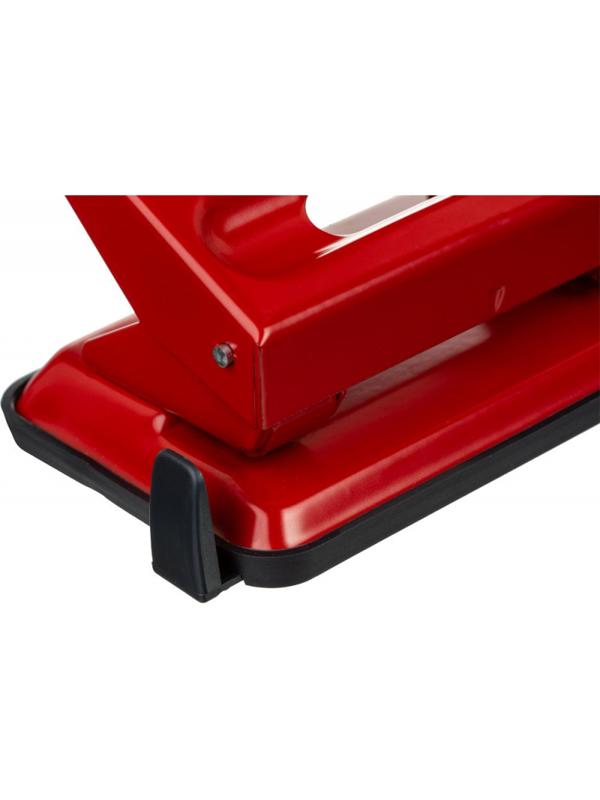 Дырокол SAX 408 30 листов, с линейкой, красный