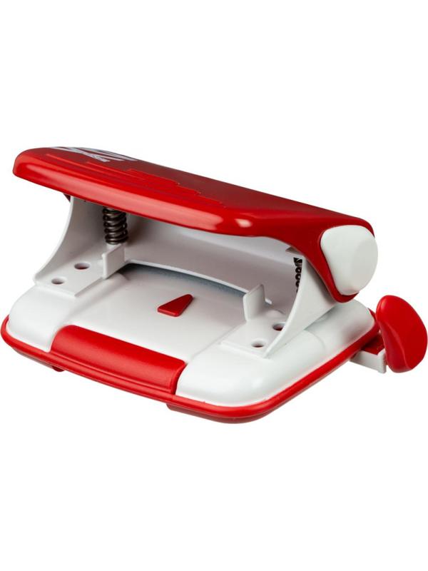 Дырокол SAX DESIGN 318, 20 листов, с линейкой, красный