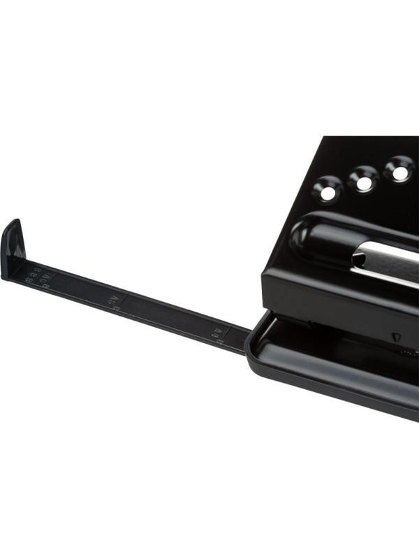 Дырокол SAX 408 30 листов, с линейкой, черный