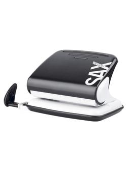 Дырокол SAX DESIGN 318, 20 листов, с линейкой, черный