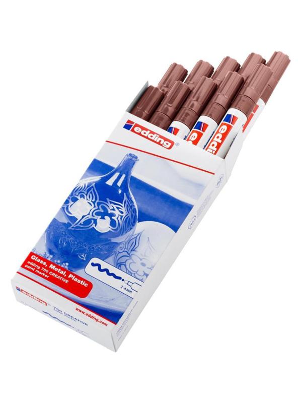 Маркер лаковый глянцевый edding 750/7 CR коричневый