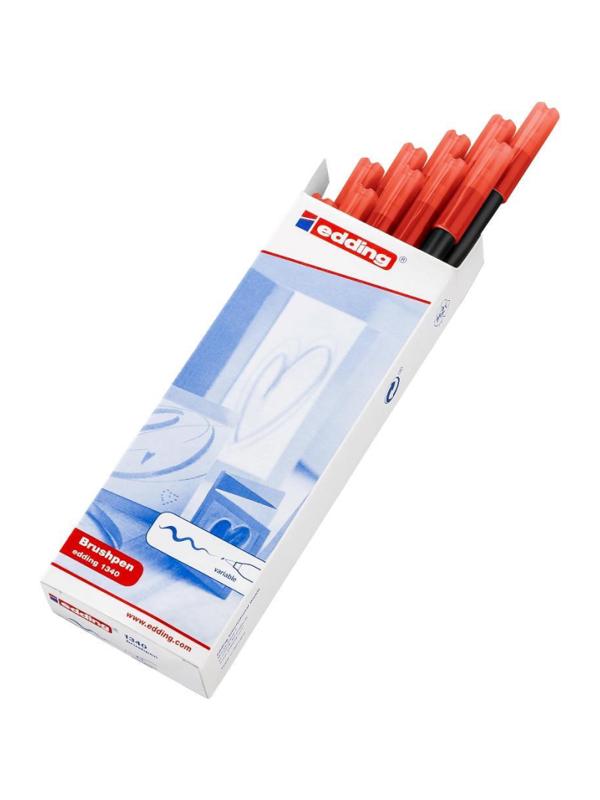 Ручка -кисть для бумаги Edding 1340/2, красный