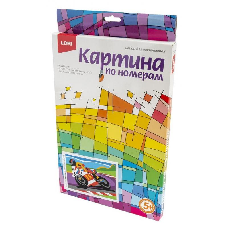 Картина по номерам Спортивный мотоцикл, Ркн-023