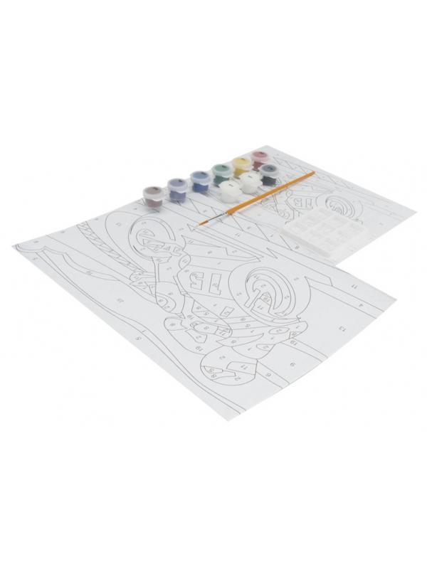 Картина по номерам Спортивный мотоцикл, Ркн-023