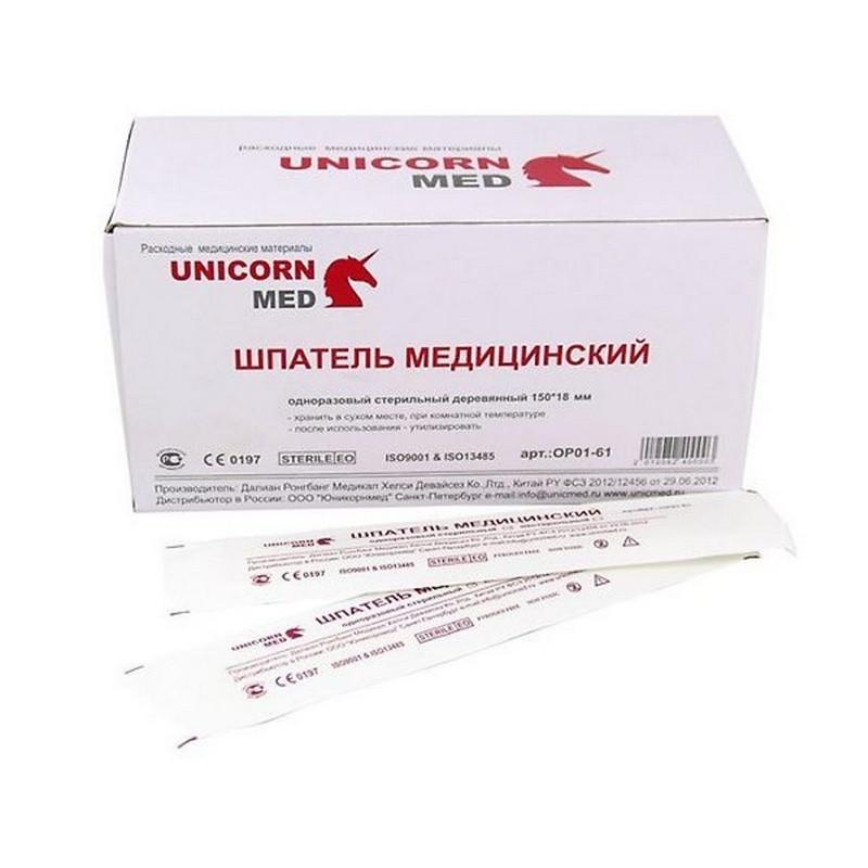 Шпатель терапевтический деревянный стерил. 150х18х1,6 мм OP01-61 100шт/уп