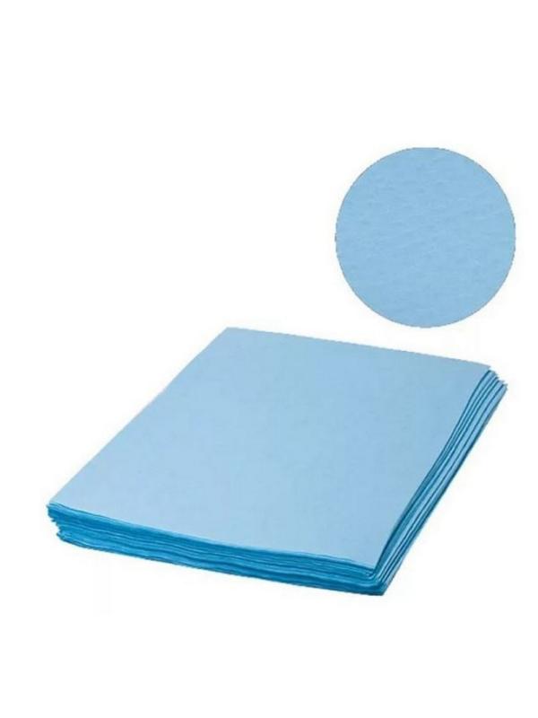 Салфетка (коврик) гигиен, 40x50, спандбонд пл.30 голубой 100 шт/уп