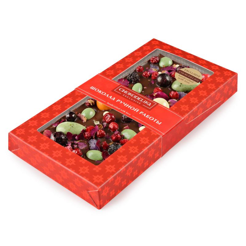 Шоколад темный с украшением ДРАГОЦЕННОСТИ в блистере, 100 г