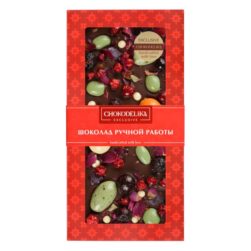 Шоколад темный с украшением ДРАГОЦЕННОСТИ в блистере, 100 г