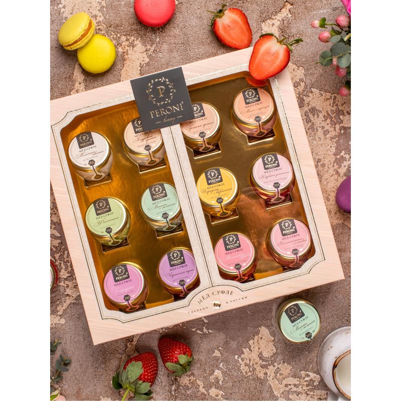 Мед-суфле Набор Коллекция вкусов 12 баночек по 30 мл