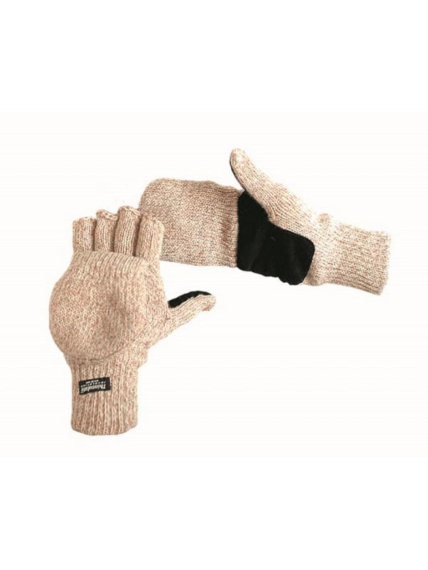 Перчатки-варежки защитные АЙСЕР шерстяные спилковая накладка утеп Тинсулейт