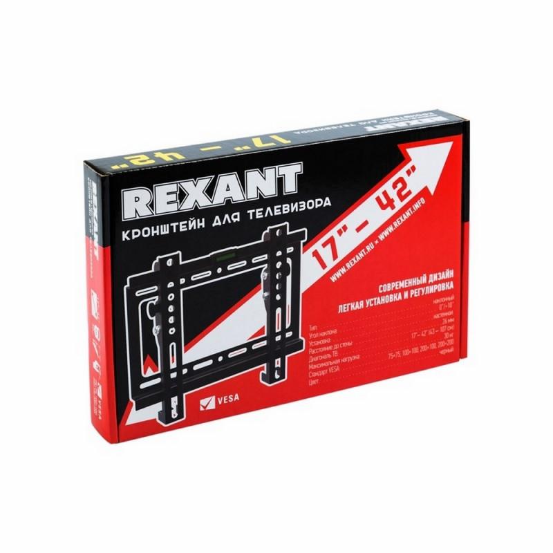 Кронштейн Rexant 38-0320, TV 17-42, настенный, наклонный, чер