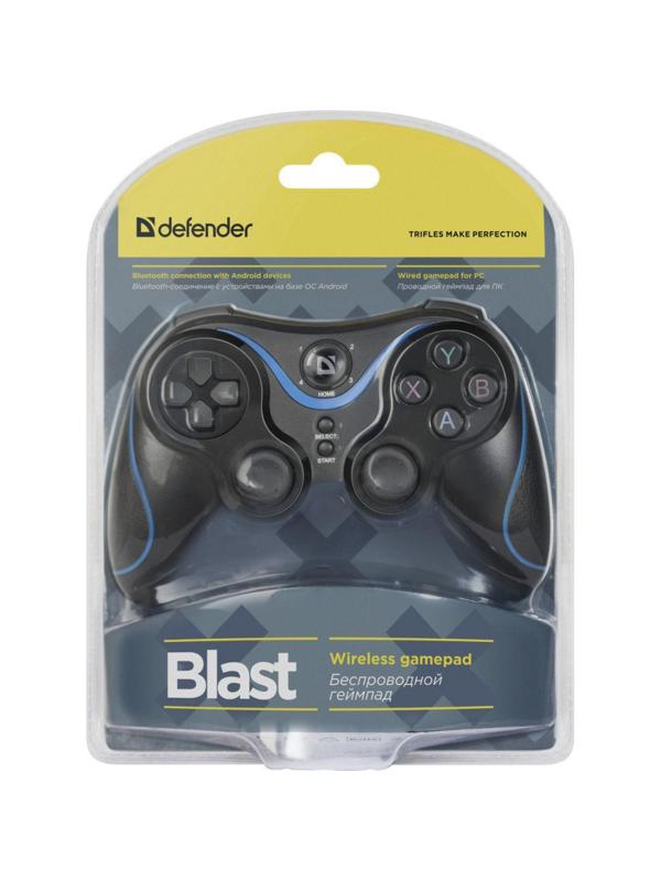 Геймпад беспроводной (PC, Android, PS3) Defender Blast, черный